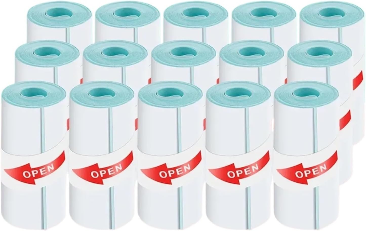 Thermal Sticker Paper Roll 57mm White For Printers 3 To 15 Pcs(15pcs Stickers)