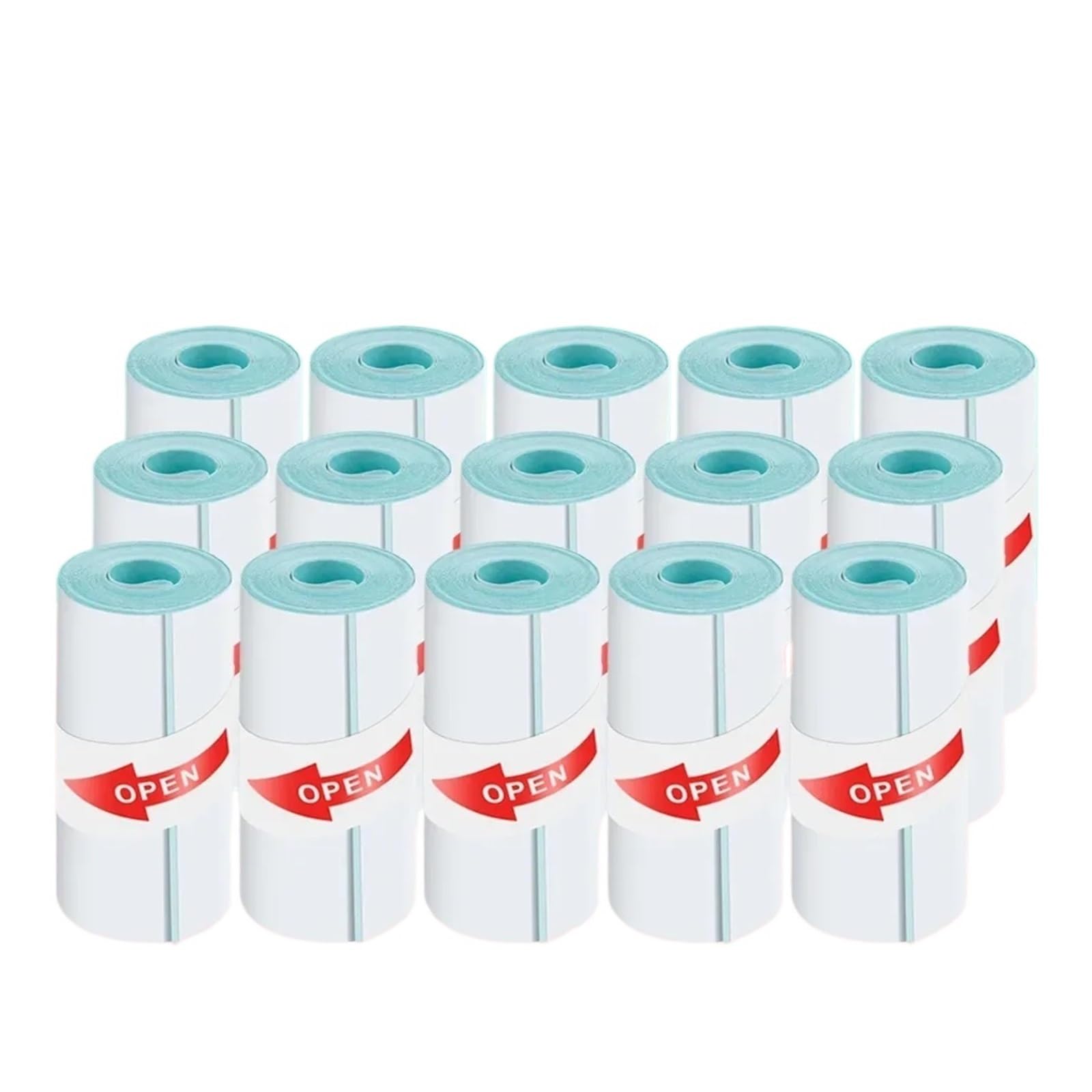 Rolki papieru termicznego, Naklejki na rolkę papieru termicznego do drukarek termicznych 57 mm białe 3-15 szt(15pcs Stickers)