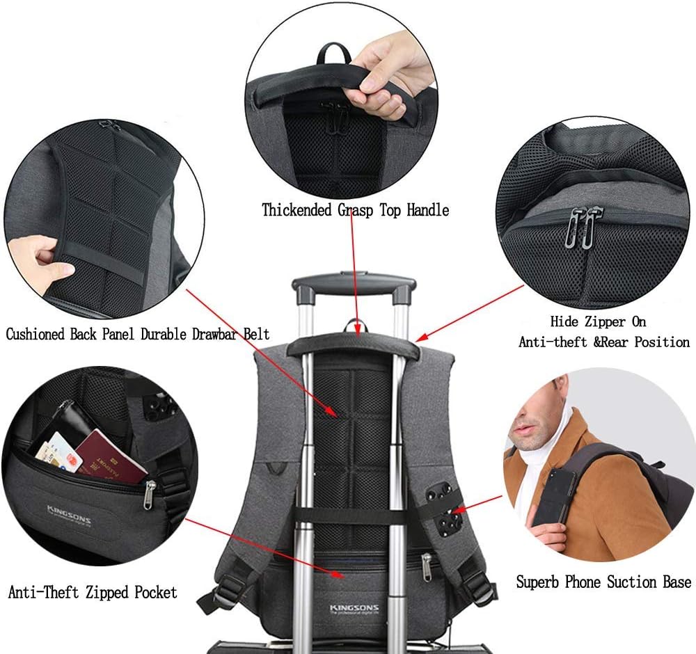 Black Friday - 80% OFF Safty Anti-Theft Laptop Backpack,Vere Gloria Travel Laptop Daypack with USB Charging Port Anti Theft Bag Water Resistant Daily Use (Deep-Grey(15.6)) Flash Deals - 80% OFF Safty Anti-Theft Laptop Backpack,Vere Gloria Travel Laptop Daypack with USB Charging Port Anti Theft Bag Water Resistant Daily Use (Deep-Grey(15.6))