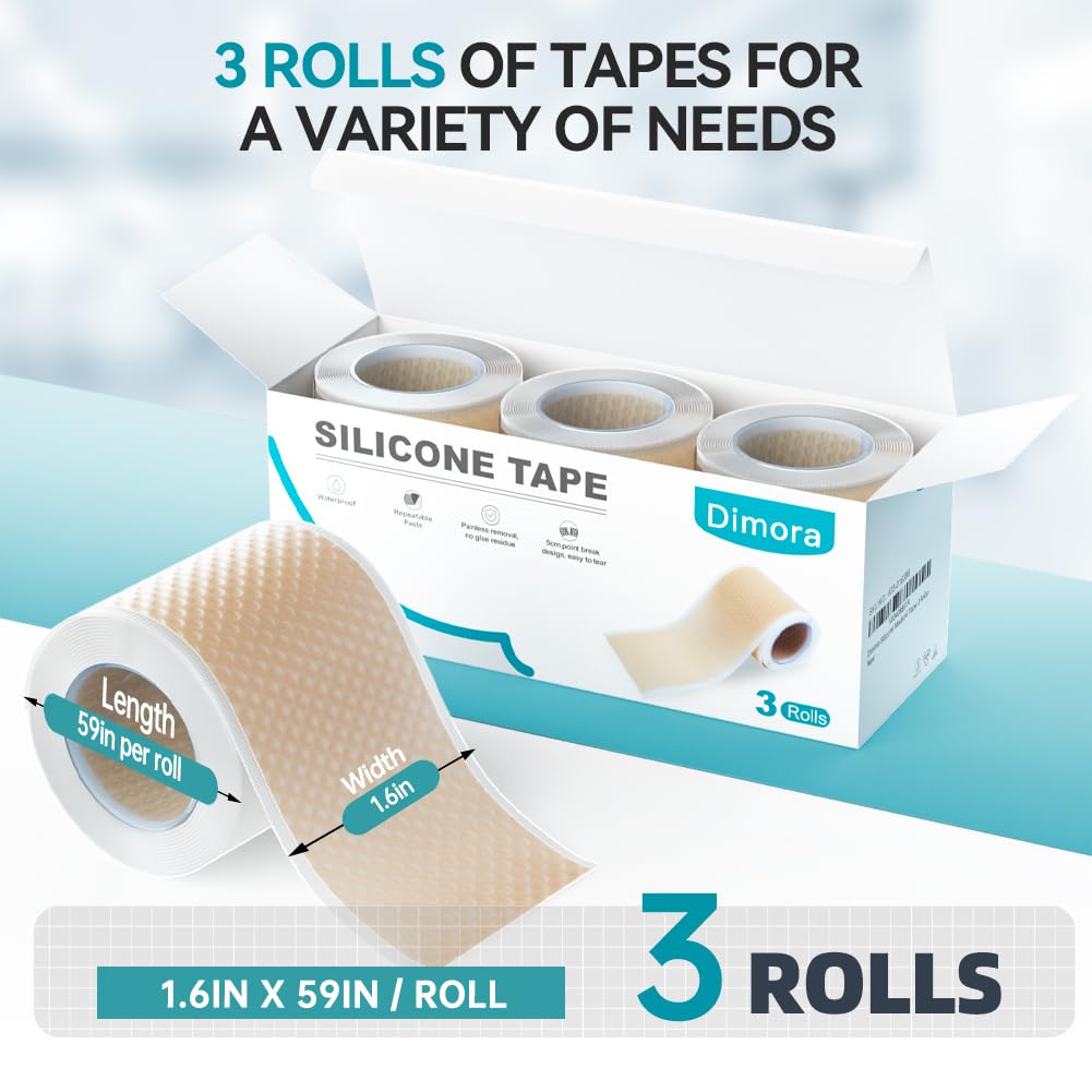 Dimora Silicone Tape 3 Rolls, 1.6 x 59 Inch Each — Amazon image 2