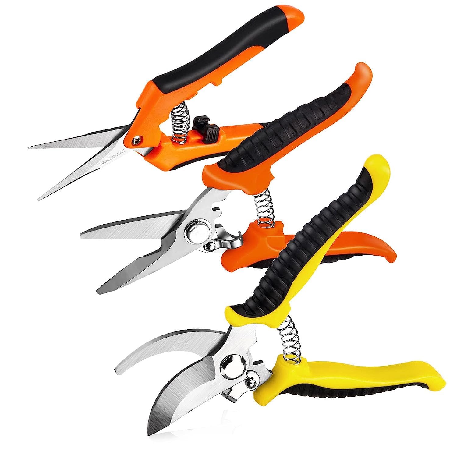 See full amazon price history chart for AUGEN 3 Pack Garden Pruning Shears Stainless Steel Blades Handheld Pruners Set Heavy Duty Garden Bypass Pruning Shears, Tree Trimmers Secateurs, Hand Pruner AUGEN 3 Pack Garden Pruning Shears Stainless Steel Blades Handheld Pruners Set Heavy Duty Garden Bypass Pruning Shears, Tree Trimmers Secateurs, Hand Pruner (B0C781NJDC) Amazon Price History, Amazon Price Tracker