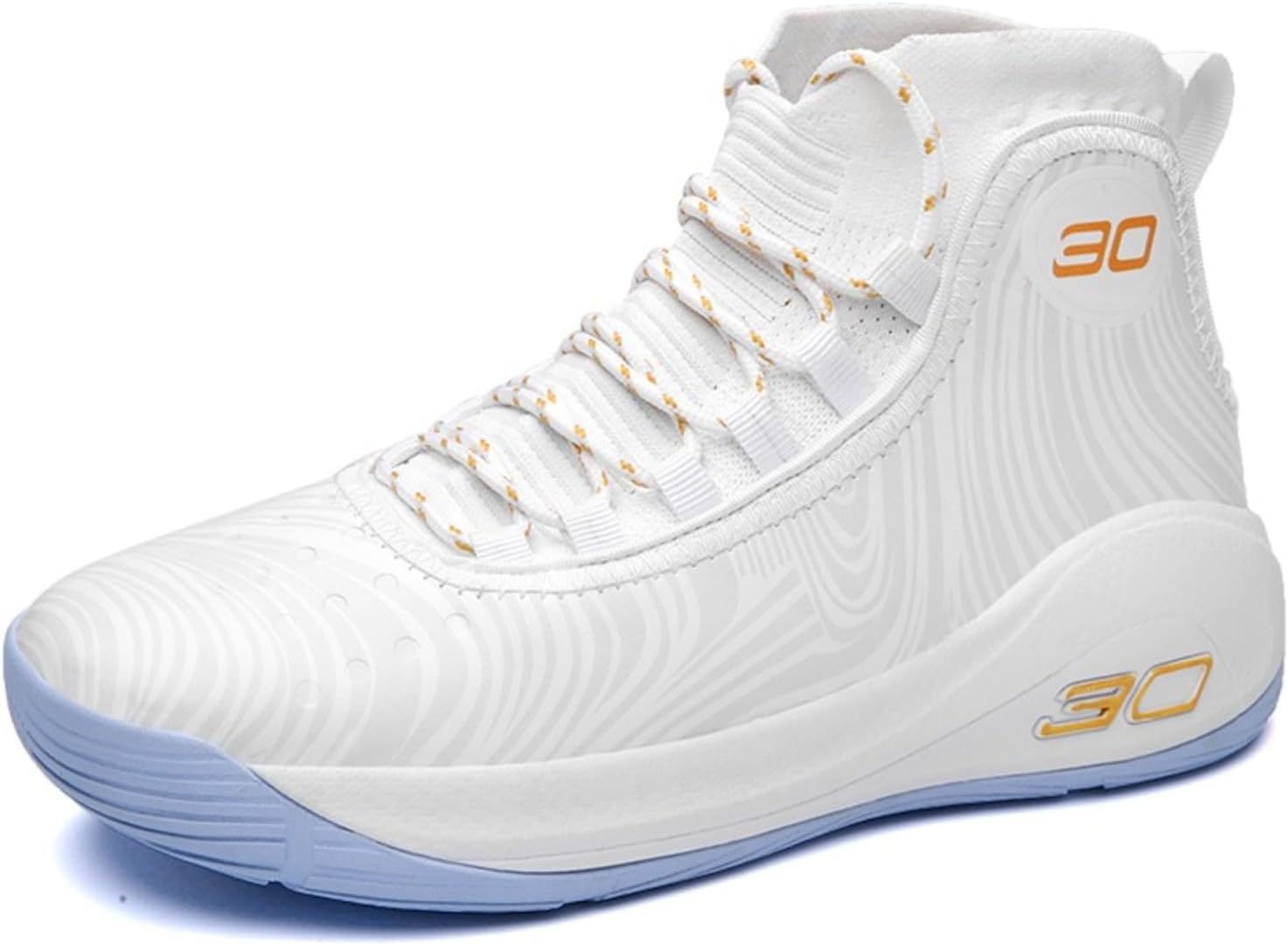 Men's Breathable Mesh High Top Lace Up Basketball Shoes Cushioned Ankle Support Lightweight Soft Non-Slip Rubber Outsole for Indoor Outdoor Sports Training Running Tennis Volleyball