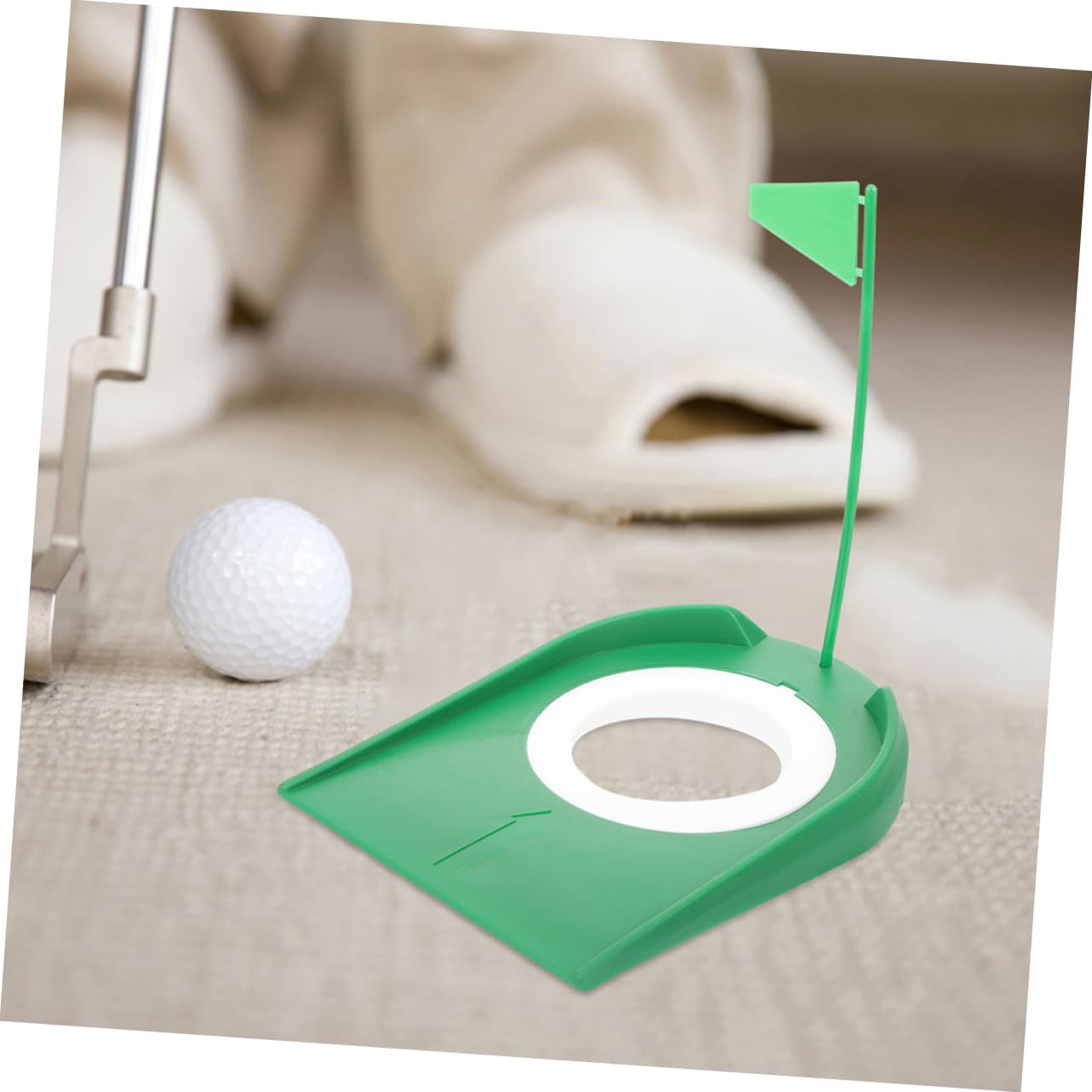 Toddmomy 5pcs Golf Putting Cup Practice Aid Material Flag for Indoor and Outdoor Training for Home Office and Gym Use