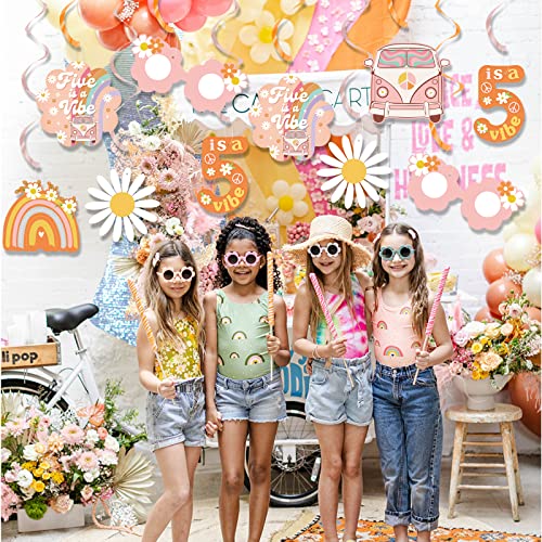K KUMEED Décorations de fête d'anniversaire de 5 ans, Five is A Vibe - Décoration de fête d'anniversaire de 5 ans – vue 5