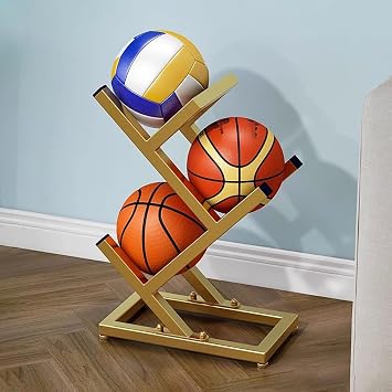 Home Indoor Basketball Storage Rack, Iron Vertical Sports Ball Storage Rack, Double-Sided Independent Basketball Storage Rack, Can Store Footballs, Volleyballs, Etc.