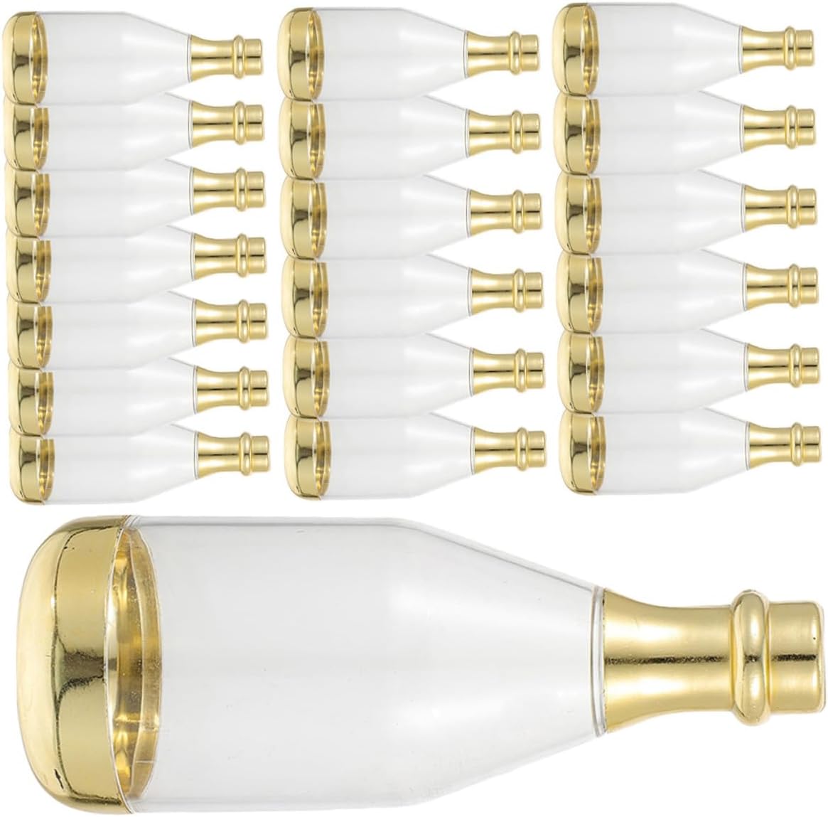 COHEALI Mini Sparkling Wine Bottle Candy Favor Boxes 20pcs Gold Party Favor Containers for Wedding Birthday Anniversary Treat Packaging