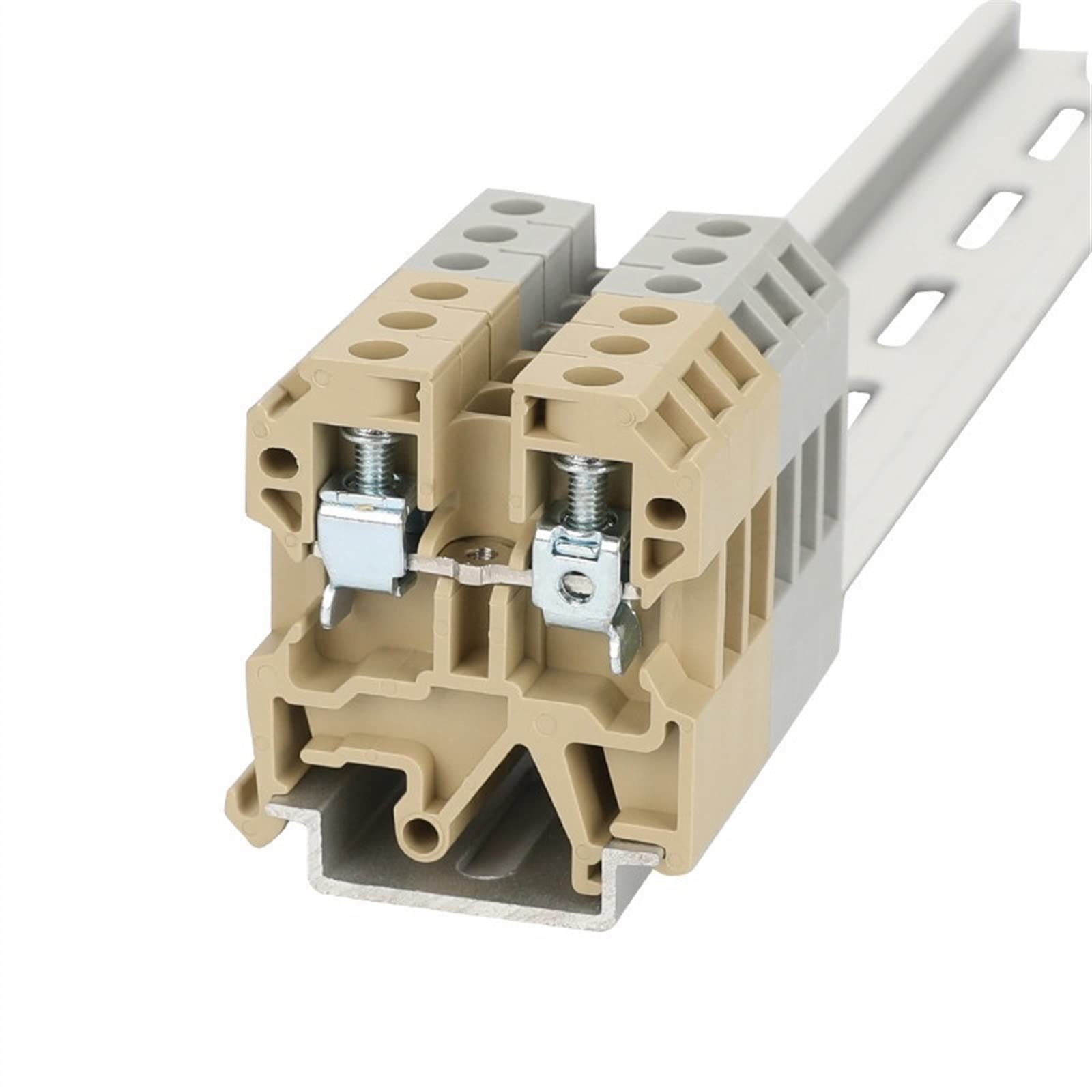 10Pcs SAK6EN Universal Screw Connection Feed-Through SAK6 SAK 6 Mm² Wire Electrical Connector DIN Rail Terminal Block SAK 6EN (Color : Blue)
