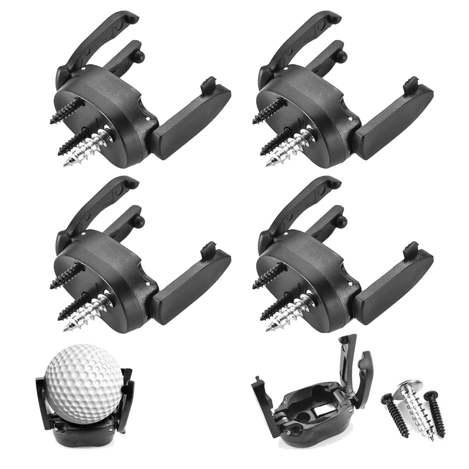 YNR 4 Pezzi Pinza per Raccogliere Palline da Golf Retriever per Palline da Golf Raccoglitore Professionale per Palline da Golf Golf Ball Pinze da Golf,Dispositivo di Aspirazione