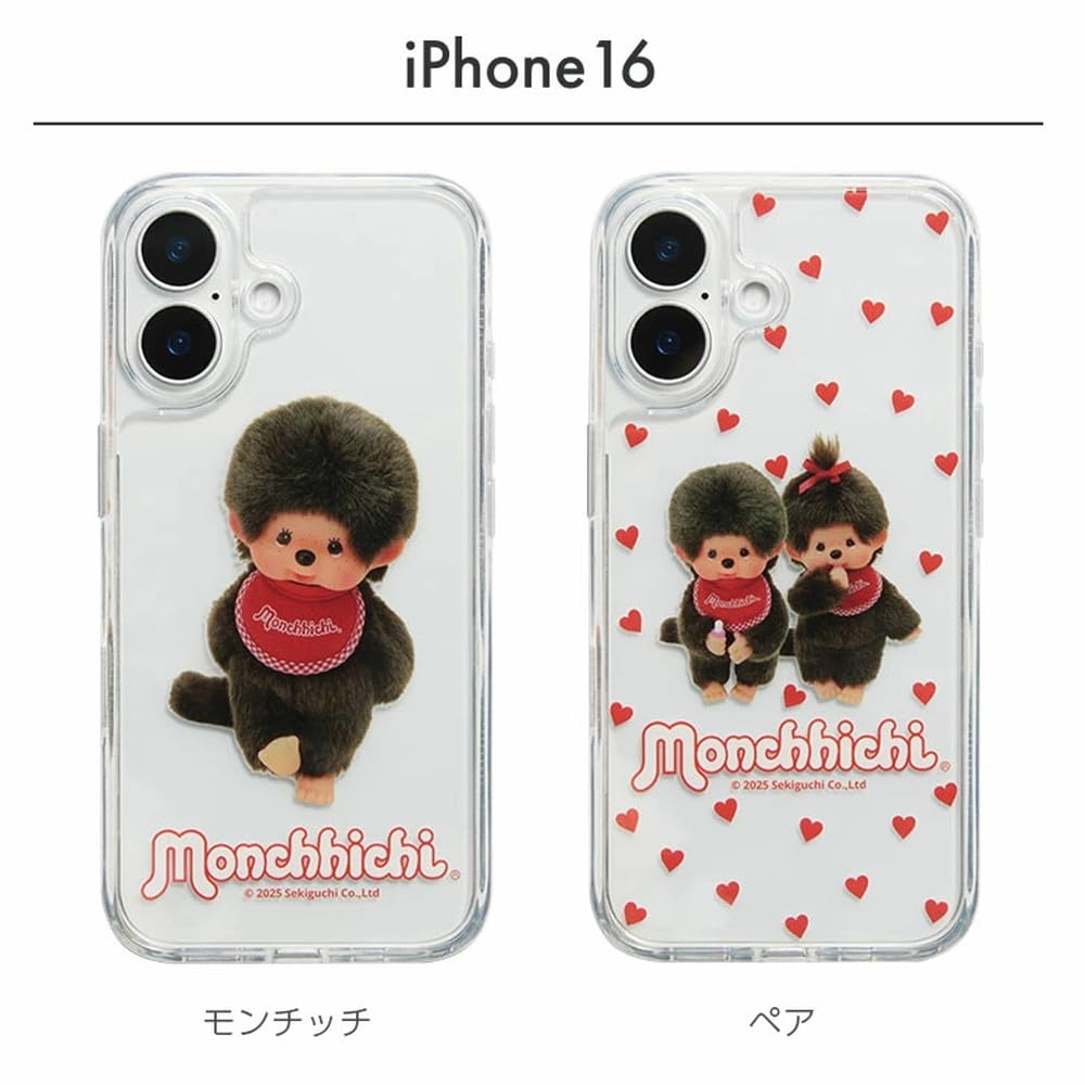 Amazon.co.jp: [グランサンク] iPhone16 ケース モンチッチ クリア TPU