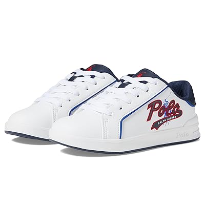 Polo Ralph Lauren Kids Heritage Court III Graphic (Little Kid) Kids Shoes White/Navy/Red