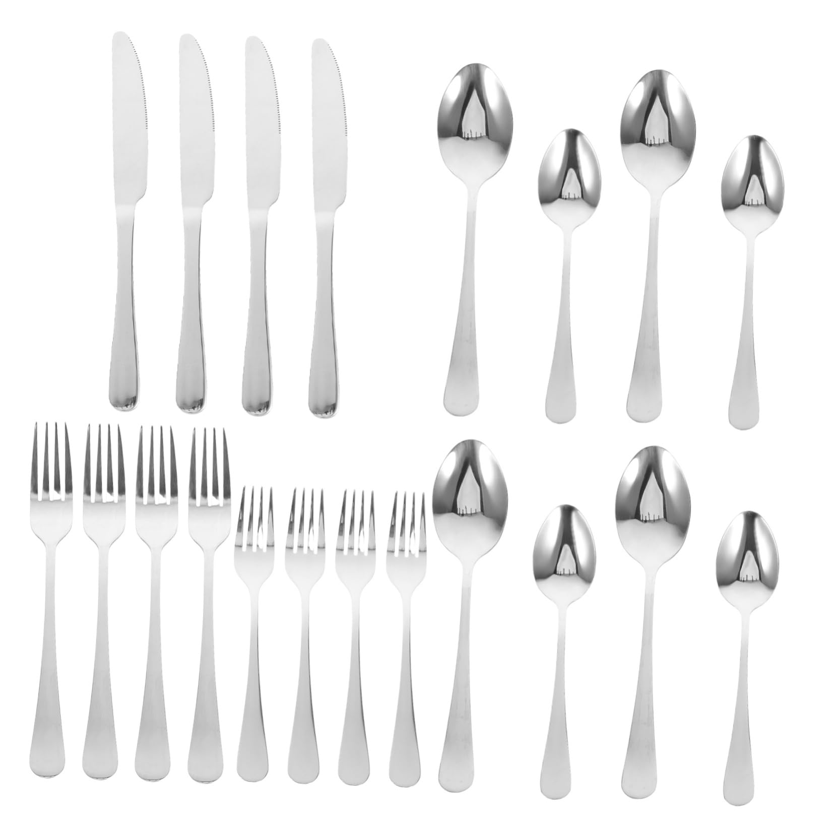 Alipis 20piezas Cubiertos Inoxidable De Diseño Innovador Para Fiestas y Comedor