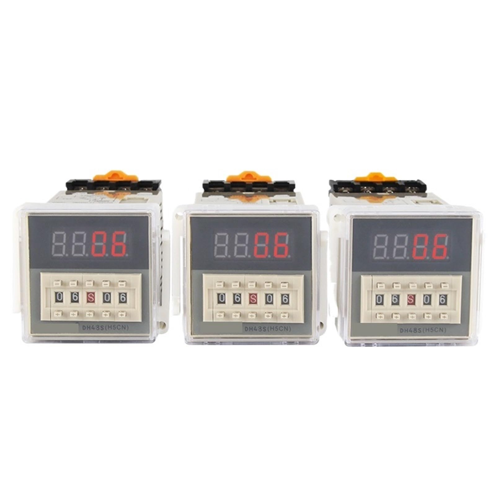 1 Unidad de Interruptor de relé Temporizador programable LED Digital DH48S-1Z 0,01 S-99H99M Base de Enchufe AC/DC 12V 24V 36V 110V 220V 380V Temporizador de retardo(DCAC24V)