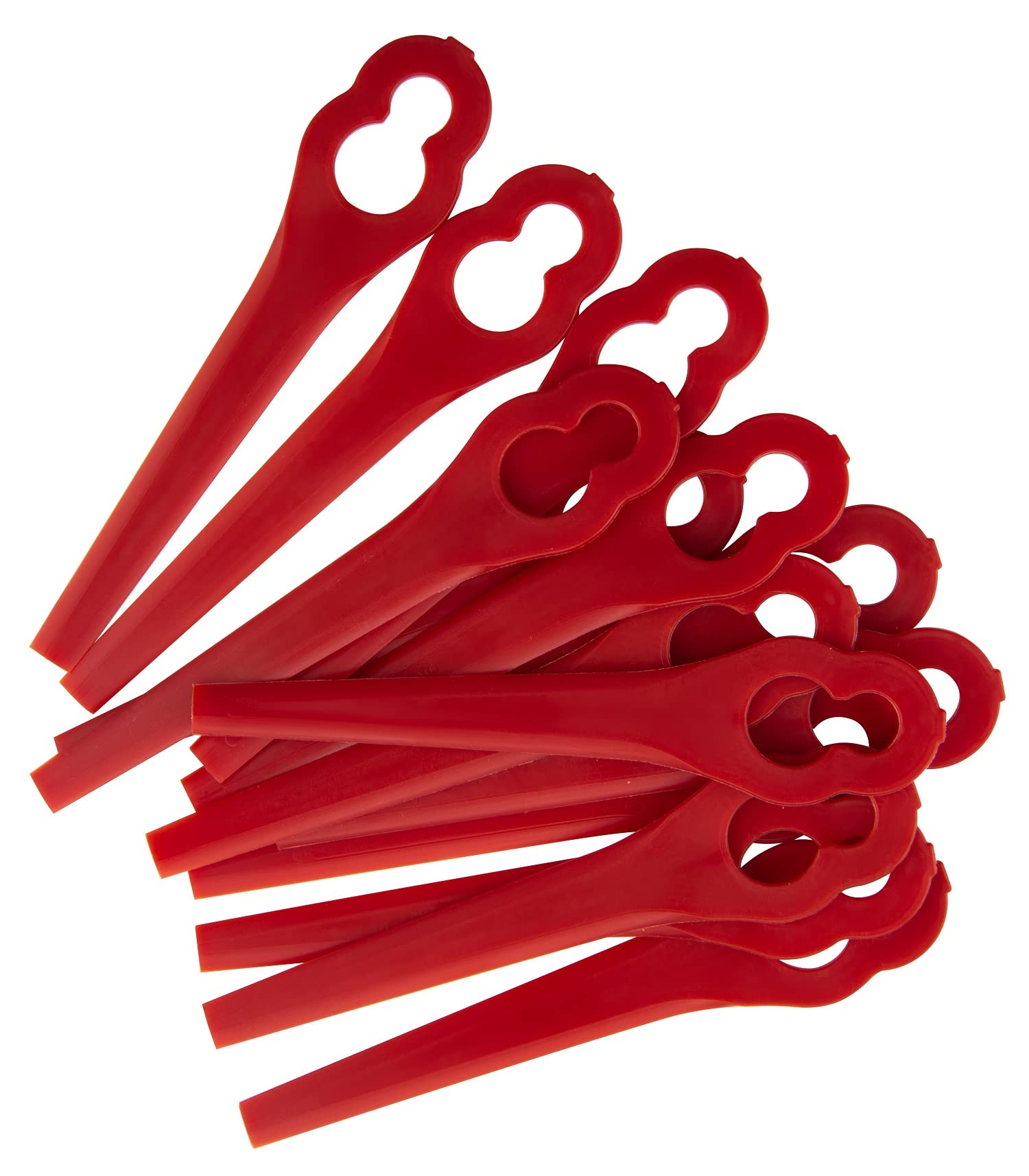 100 piezas [PA6] Juego de cuchillas de repuesto para cortabordes compatible con cortabordes Einhell GE-CT 18 Li, GC-CT 18/24 Li, BG-CT 18 Li, RG-CT 18 Li, RG-CT 18 Li, Cuchilla de plástico para