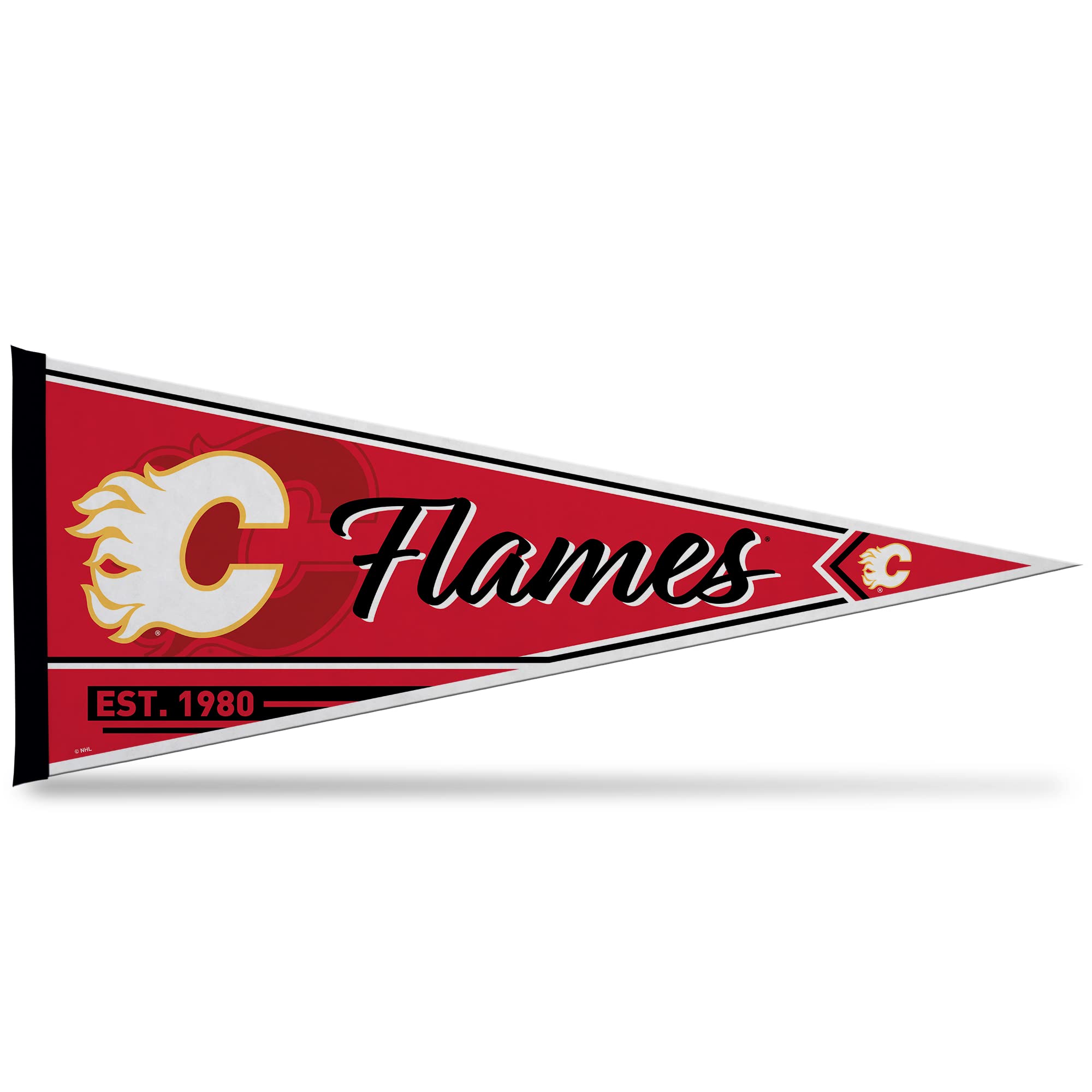 Rico Industries NHL Hockey Calgary Flames Classic 12" x 30" Felt Wall Décor Pennant - Great for Home/Bed Room/Man Cave Décor