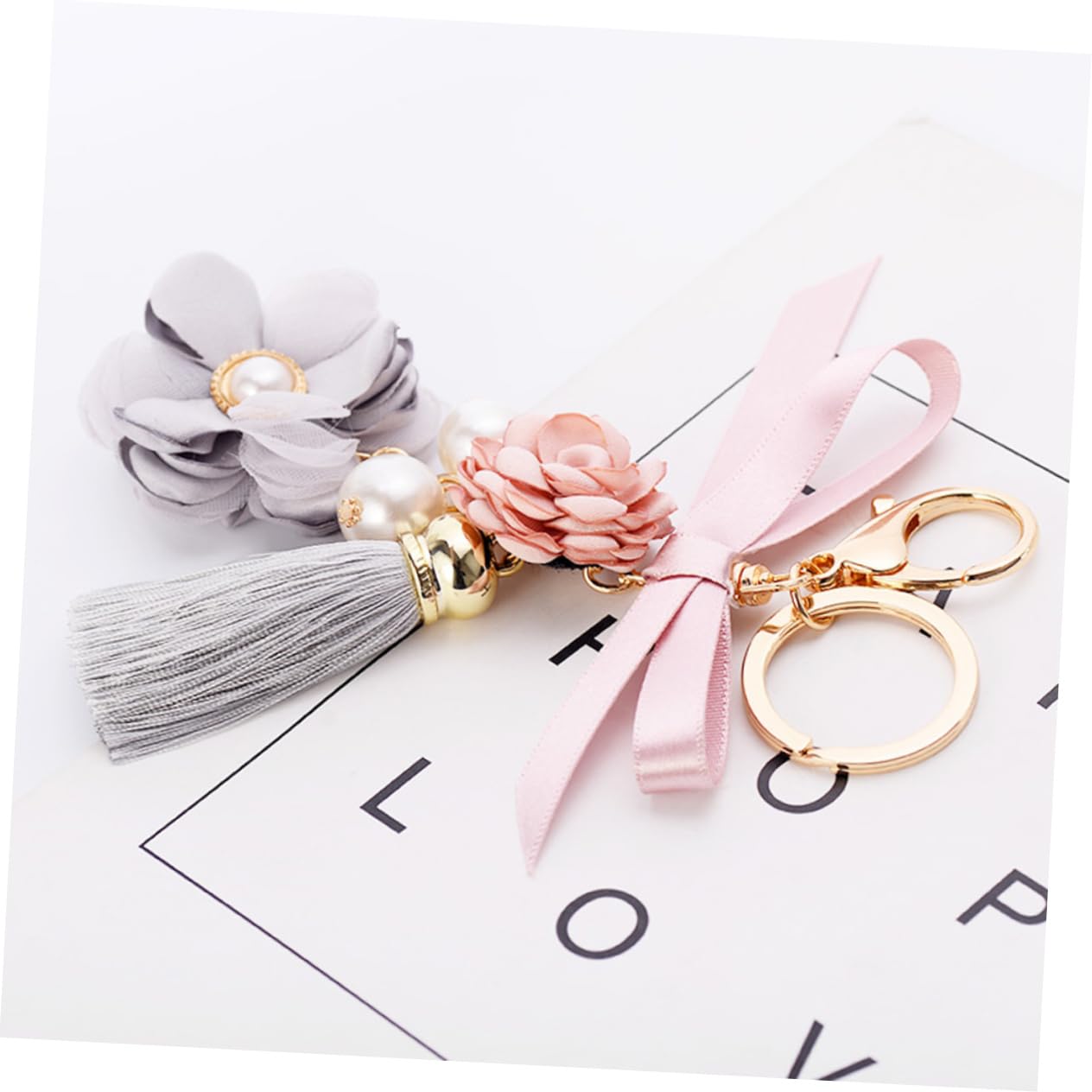 LIFKOME 3pezzi Portachiavi e Ciondolo Accessorio Per Borse e Chiavi Idea Per Compleanni e Speciali Rosa