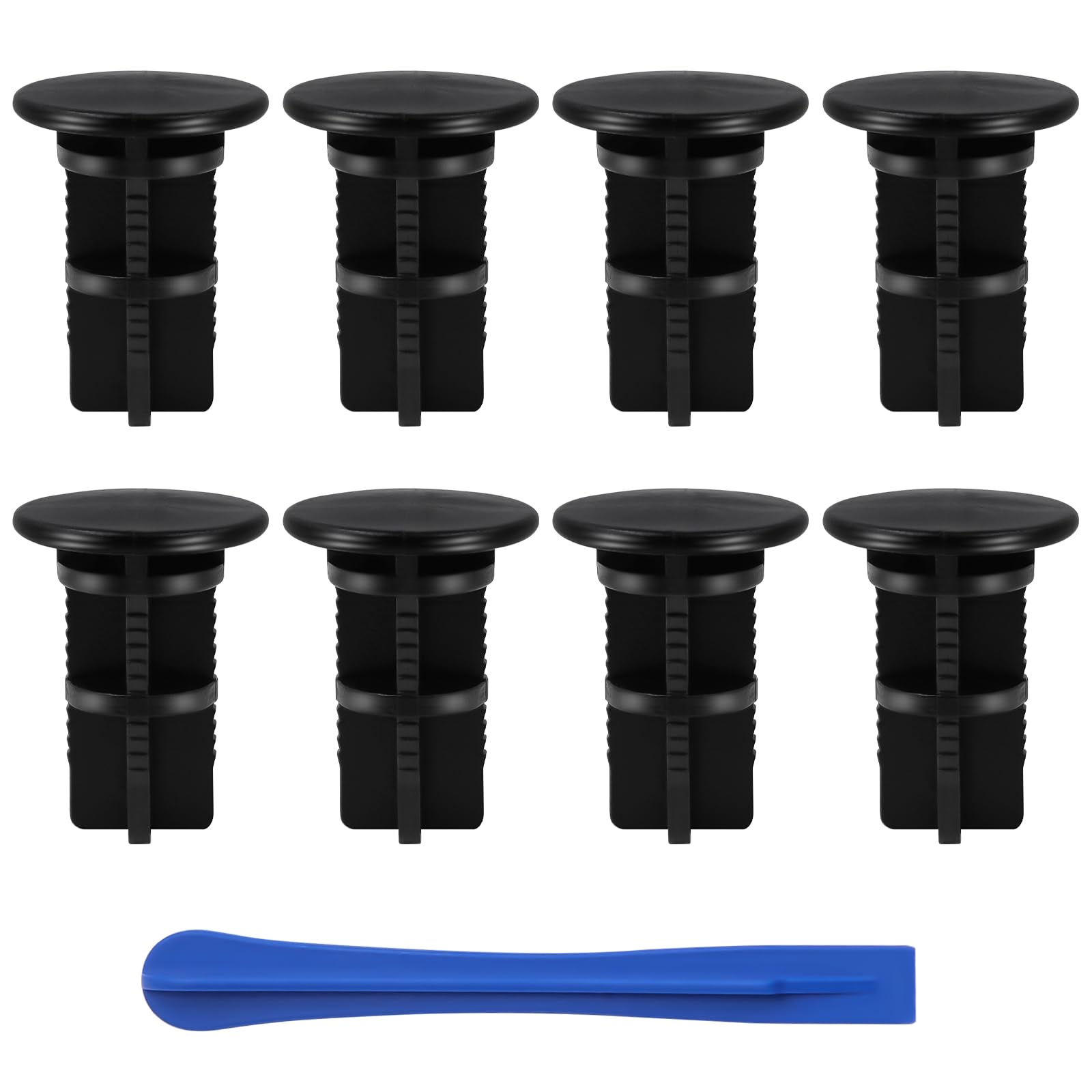 Nureeca Black 8 Pack Wheelie Bin Lid Hinge Pins, Compatible With Otto/Ese 240 Litre Wheelie Bin, Bin Locks Wheelie No Drilling For Lid Replacement
