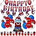 BESTZY Ensemble de Ballons de Décoration de Fête Spiderman, Fournitures de décoration de fête, Garniture de Gâteau Bricolage, Ballon pour Spiderman Anniversaire Bébé Douche Décor