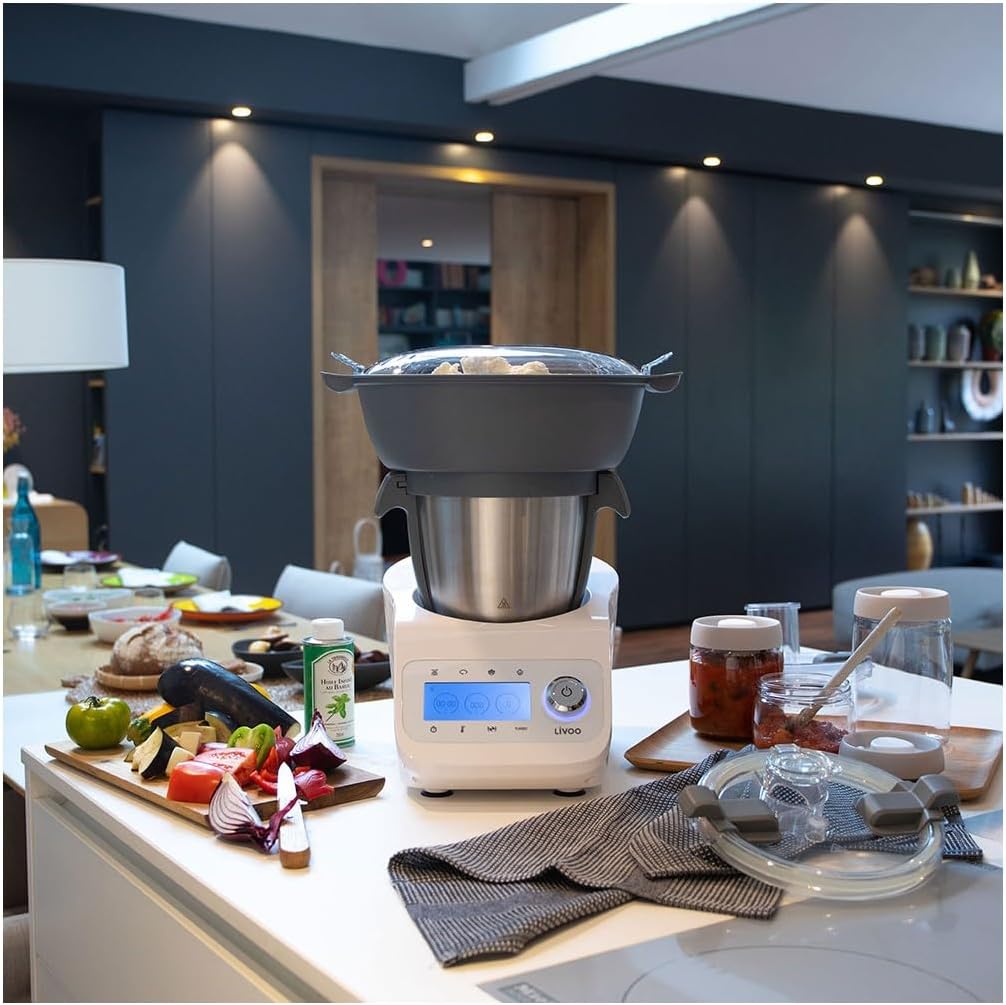 LIVOO Super Cooker DOP219W with steam tray assembled