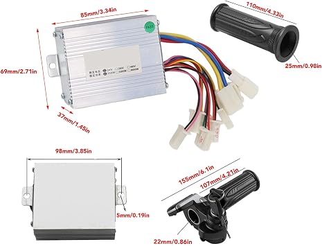 Motor Brushed Speed Controller , Circuit24V 350W Low Failure Rate Throttle Grip with Lock for Razor MX350 Electric Scooter