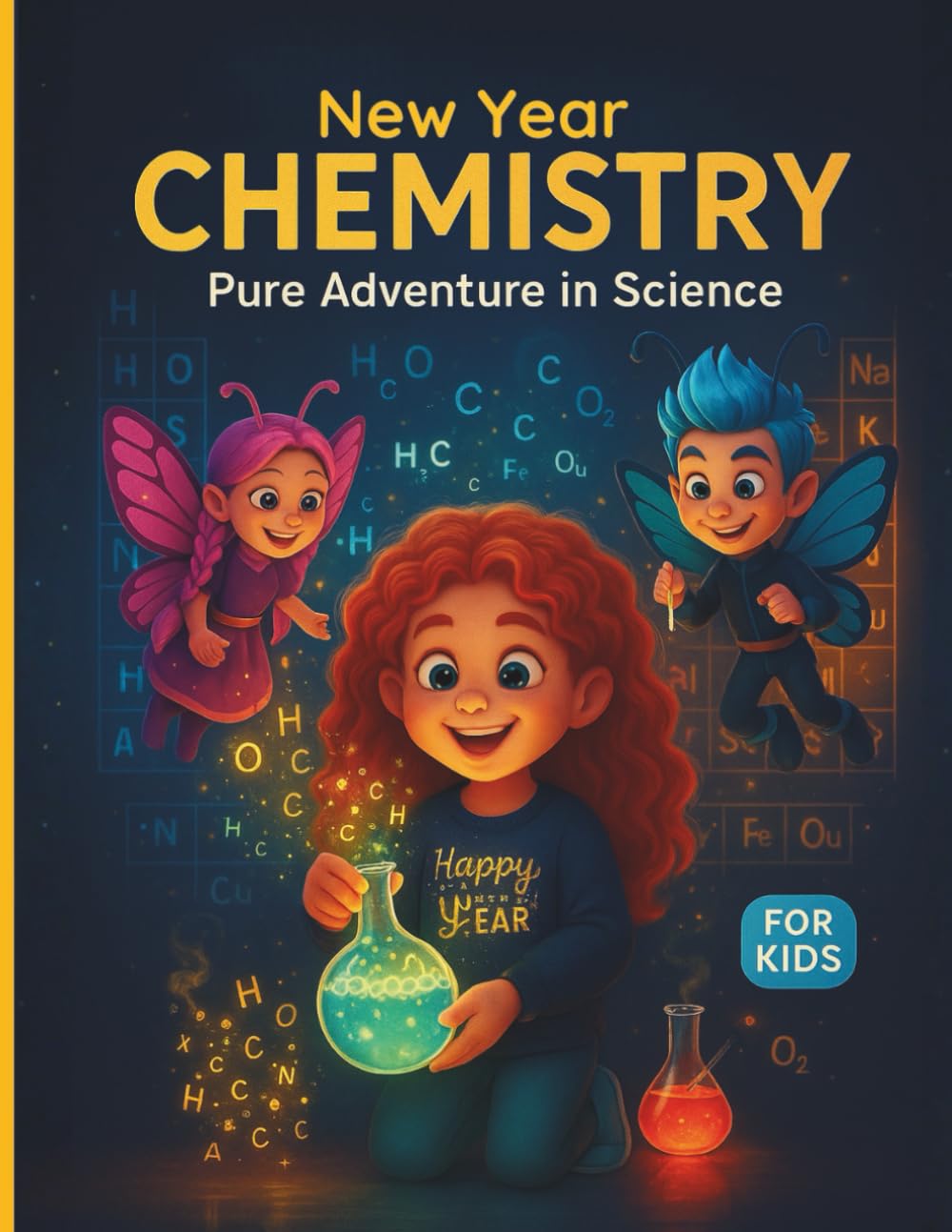 New Year Chemistry Book: New year Science book Fun Chemistry Adventures to Start the New Year though the Story Discover the Magic of Atoms, Molecules, polymers and Reactions for curious and smart Kids