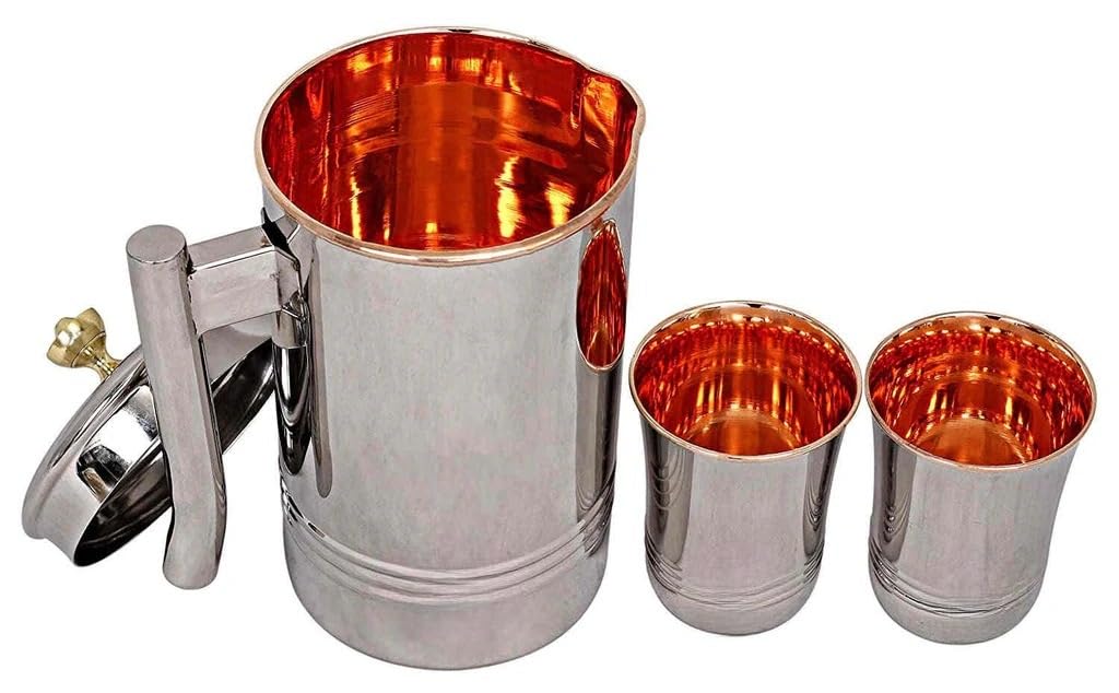 Carafe en cuivre BRACOP avec 2 gobelets pour sublimer vos repas d'été