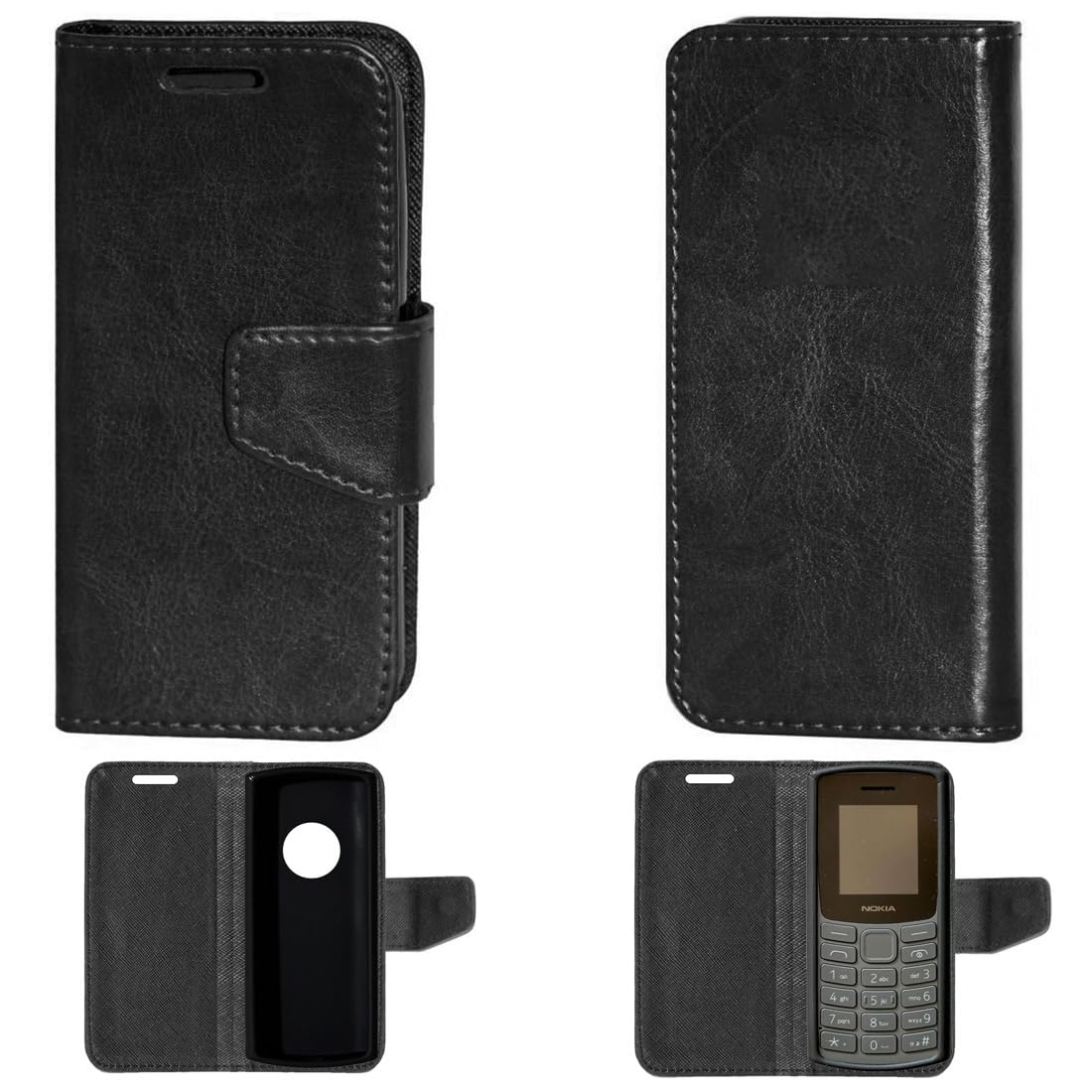 ZAOMA Diary Type Flip Flap Case Cover Compatible for Nokia 105 2023 Model NO. : TA-1575 SS/TA-1570 DS (TA1570_LTH01)