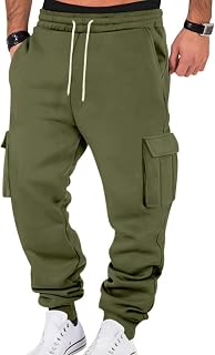 lcyhony Mens Baggy Sweatpants Fleece Stretch Waist Exercise Pants with Pockets