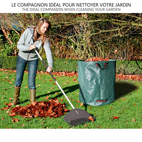 VOUNOT Tuinzakken, XXL, 3 stuks, tuinafvalzakken, 272 l, robuust, van polypropyleen, 3 stuks - Image 8