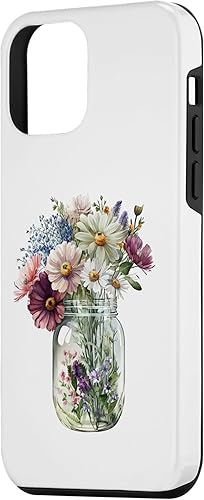 Miniatura 2 de Funda vintage para iPhone 12 mini con diseño de acuarela y flores silvestres