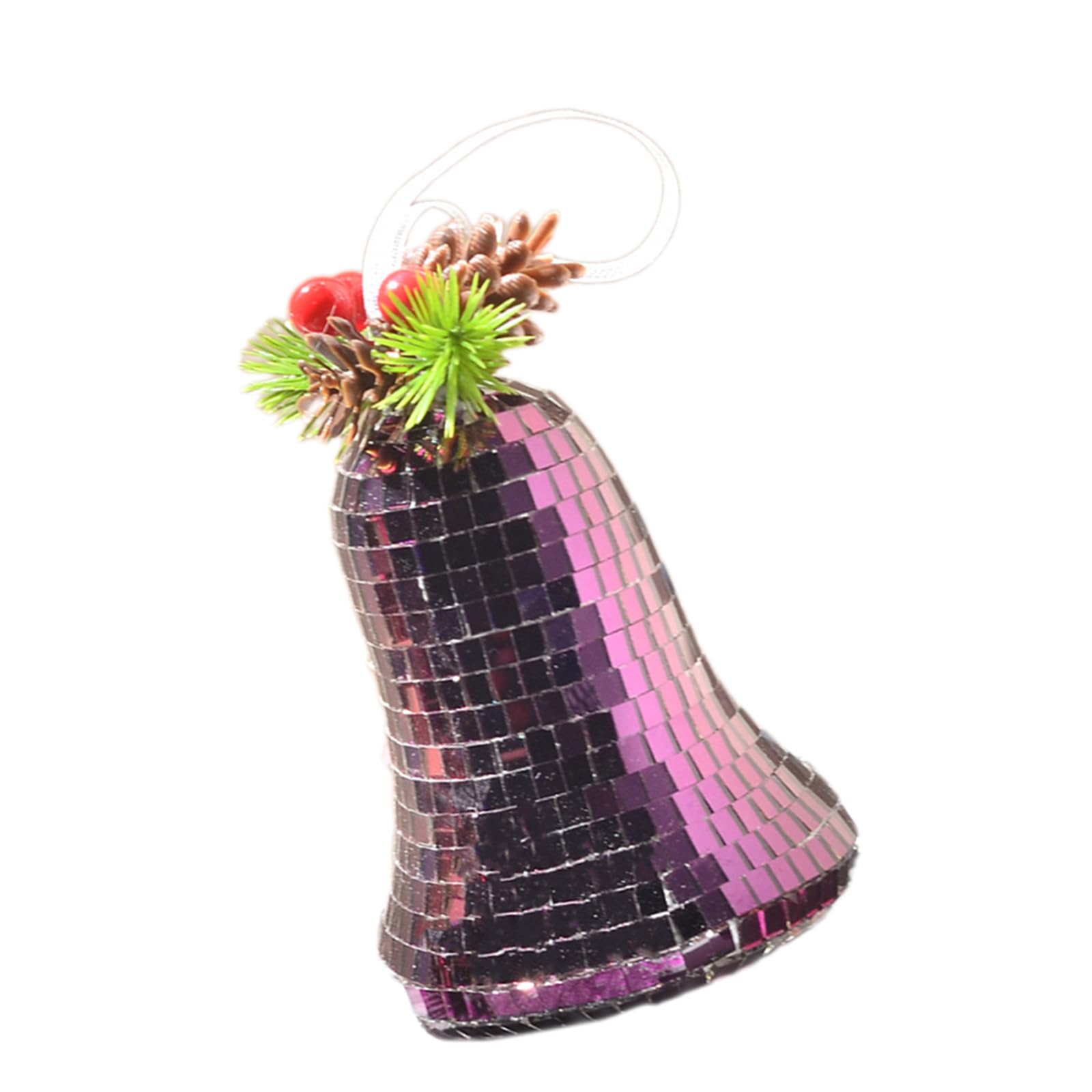 Buxuaaaa Christmas Tree Hanging Charm Decoration Sparkling Discos Bauble Party Supplies Light Reflectings Glass Festival Ornament Christmas Decoration