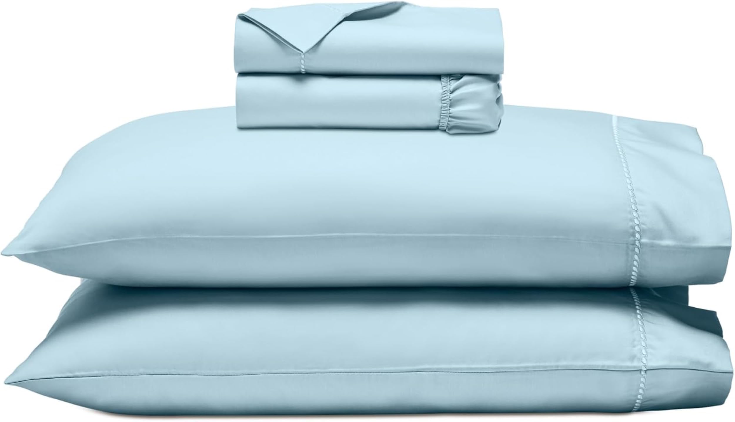 Ensemble de draps 500 fils en coton mélangé motif cachemire bleu