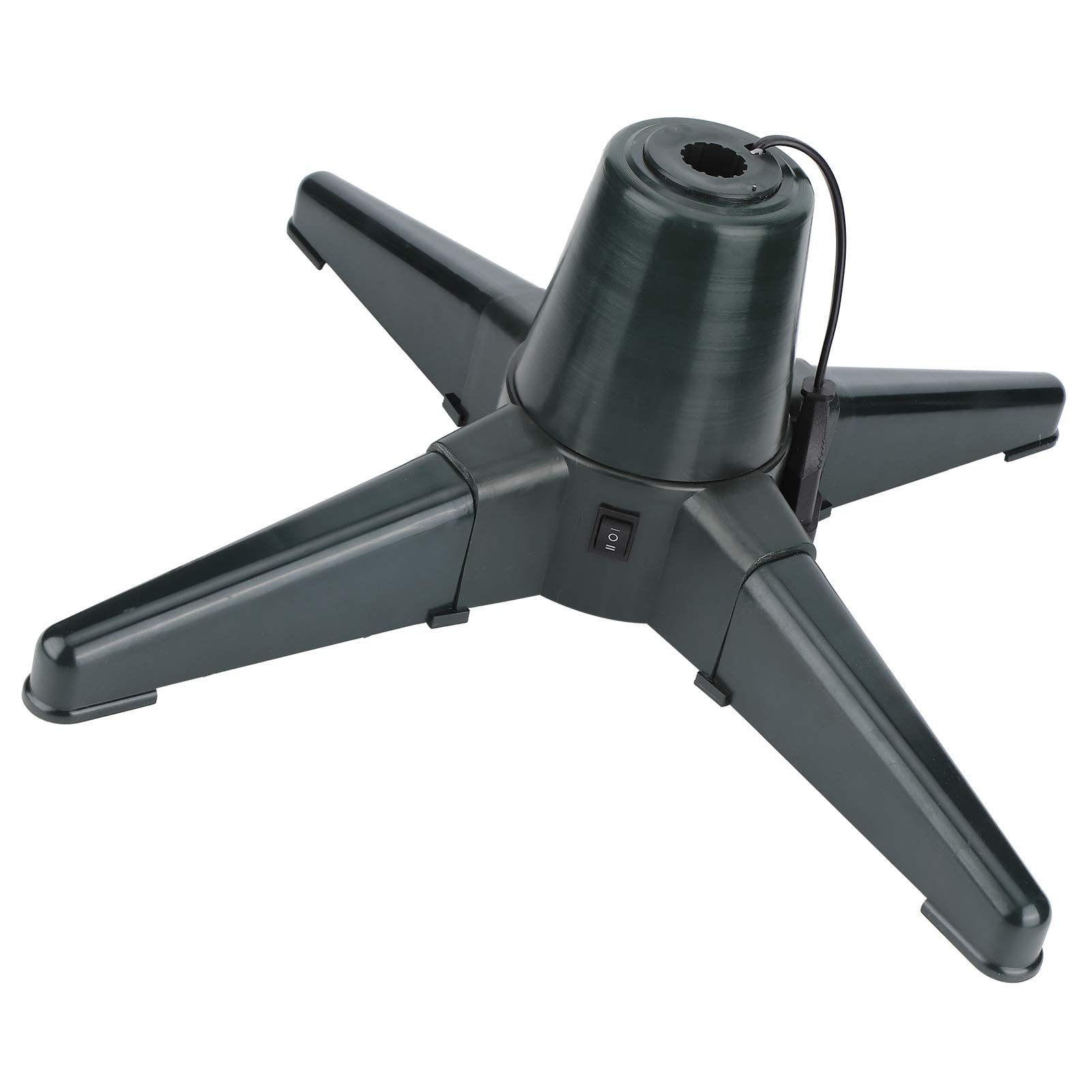 Soporte de árbol de Navidad, soporte eléctrico giratorio para árboles de 1,8 a 2,1 m, estante giratorio de 360 grados para decoraciones navideñas (50 cm)