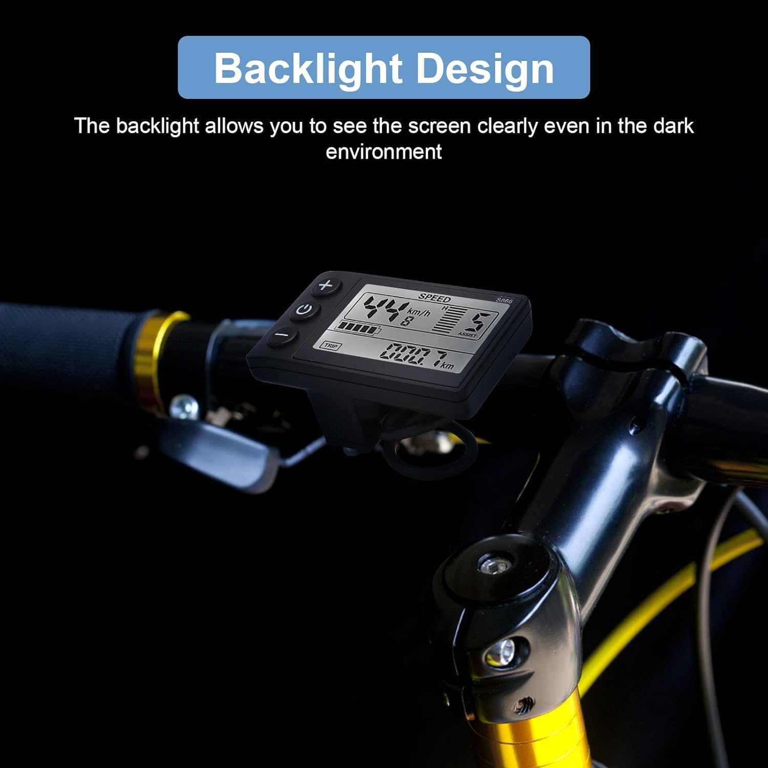 Display LCD S866 Per Bici Elettrica – Computer E-Bike, Display Impermeabile Per Ebike, Scooter E Bici Elettriche (SODIAL) - 3