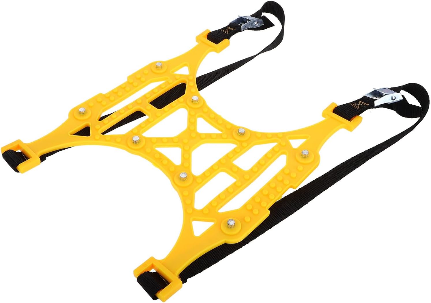 Outanaya Car Tire Anti-skid Chain Yellow Thickened Snow Chains for Trucks and Suvs Winter Emergency Compatible with Off-road and Sedan Vehicles