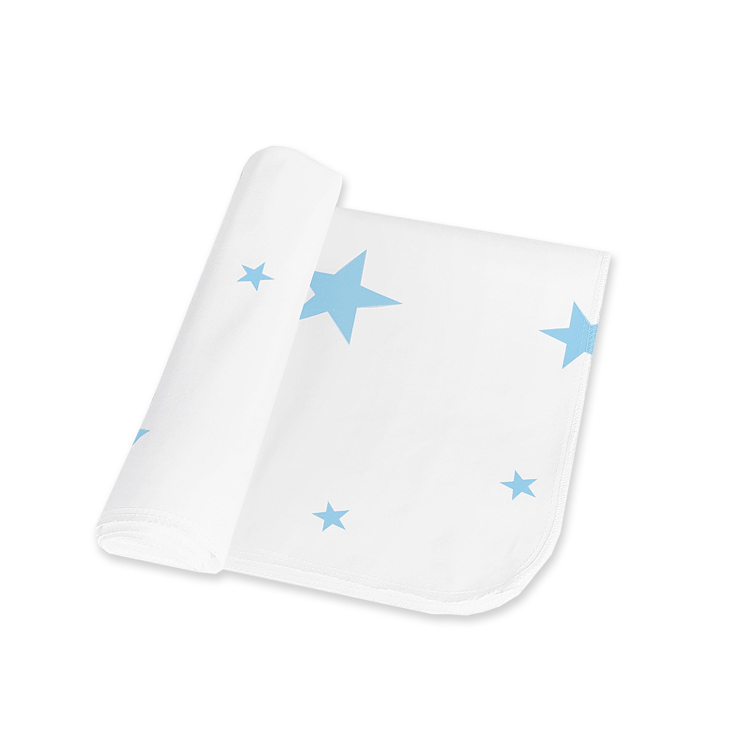 RUILI Waterproof Diaper Changing Pad for Baby, Soft Cotton Reusable Changing Pad Liner, Portable Absorbent Change Mat for Girls Boys Women (1 Pack, Blue Star)