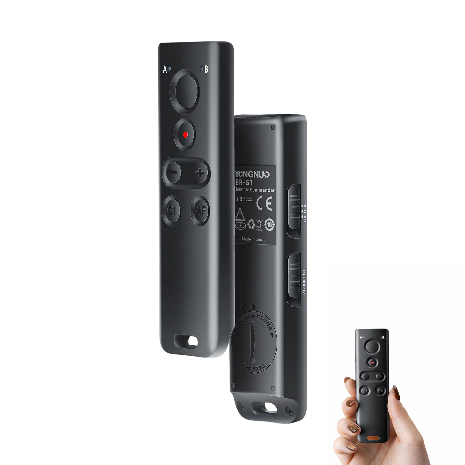 Control Remoto Inalámbrico de Cámara, Disparador Bluetooth, Emparejamiento de Cámara Dual, Vídeo con Enfoque de Zoom para Vlogging