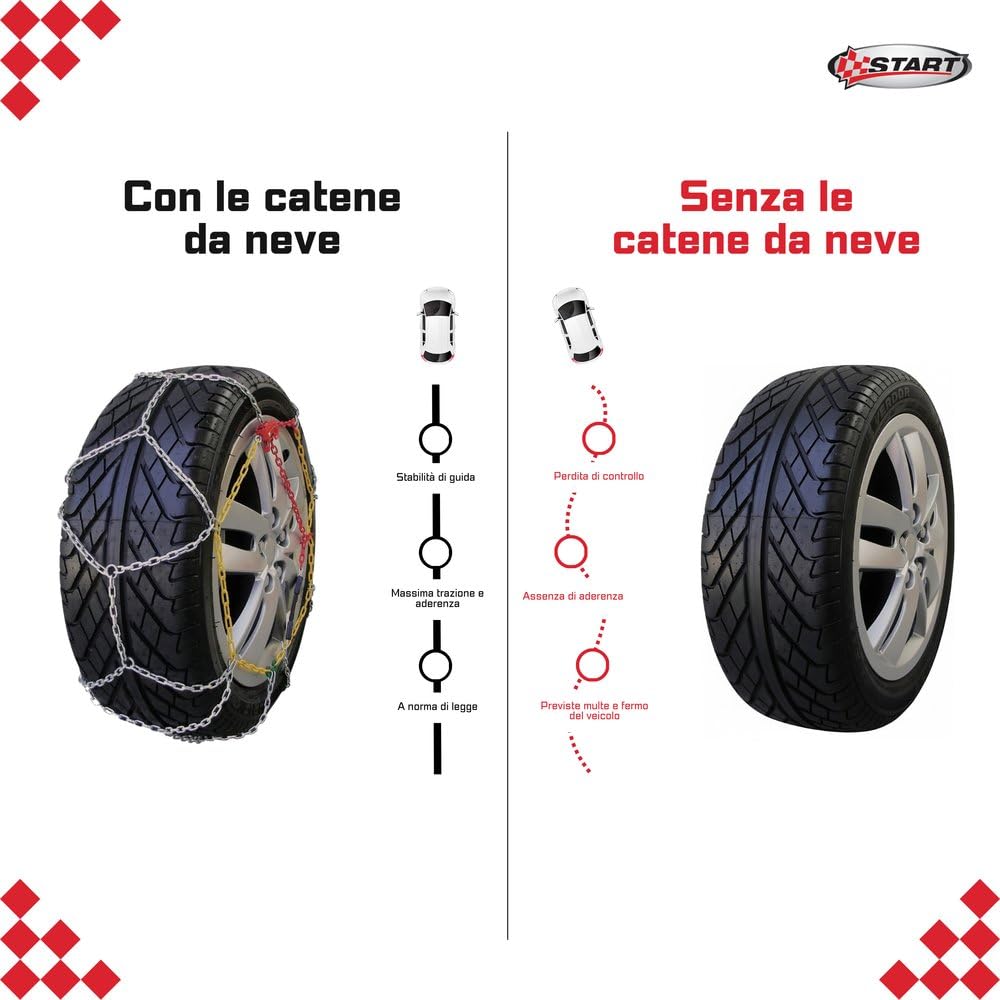 Compass Chaînes à Neige SUV-Van pour pneus 265-60 R18 Extra résistant