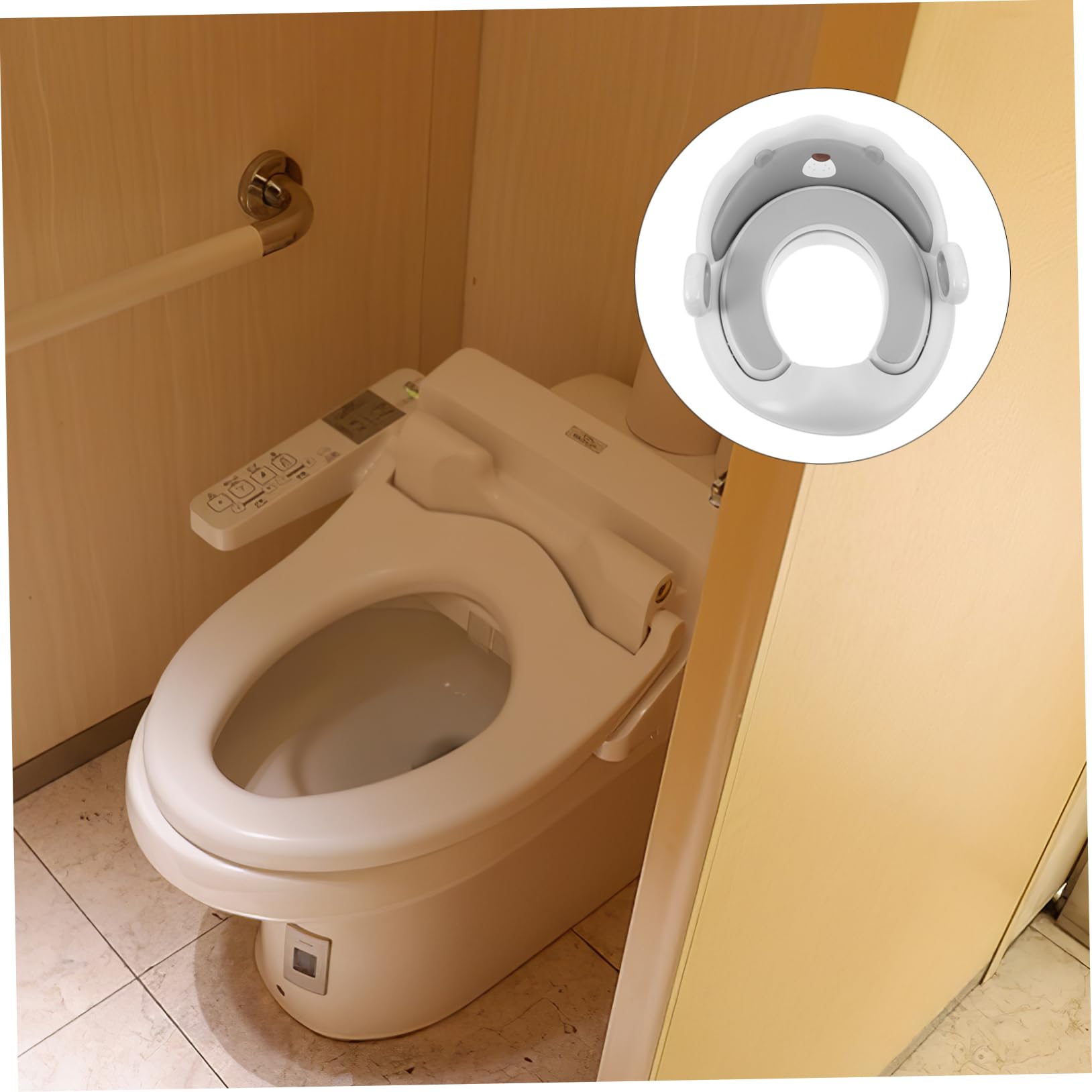 Toyvian Asiento de Orinal Plegable para Niños Pequeño Entrenamiento Baño Antideslizante Asiento Inodoro Portátil para Bebés