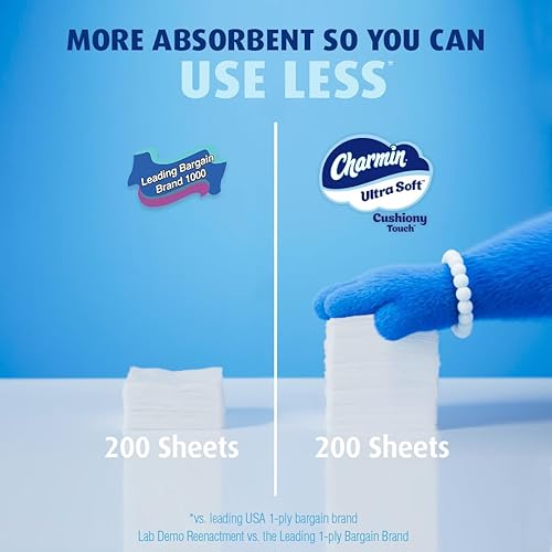 Miniatura 9 de Charmin Papel higiénico ultra suave al tacto, 30 megarrollos familiares  153 rollos regulares