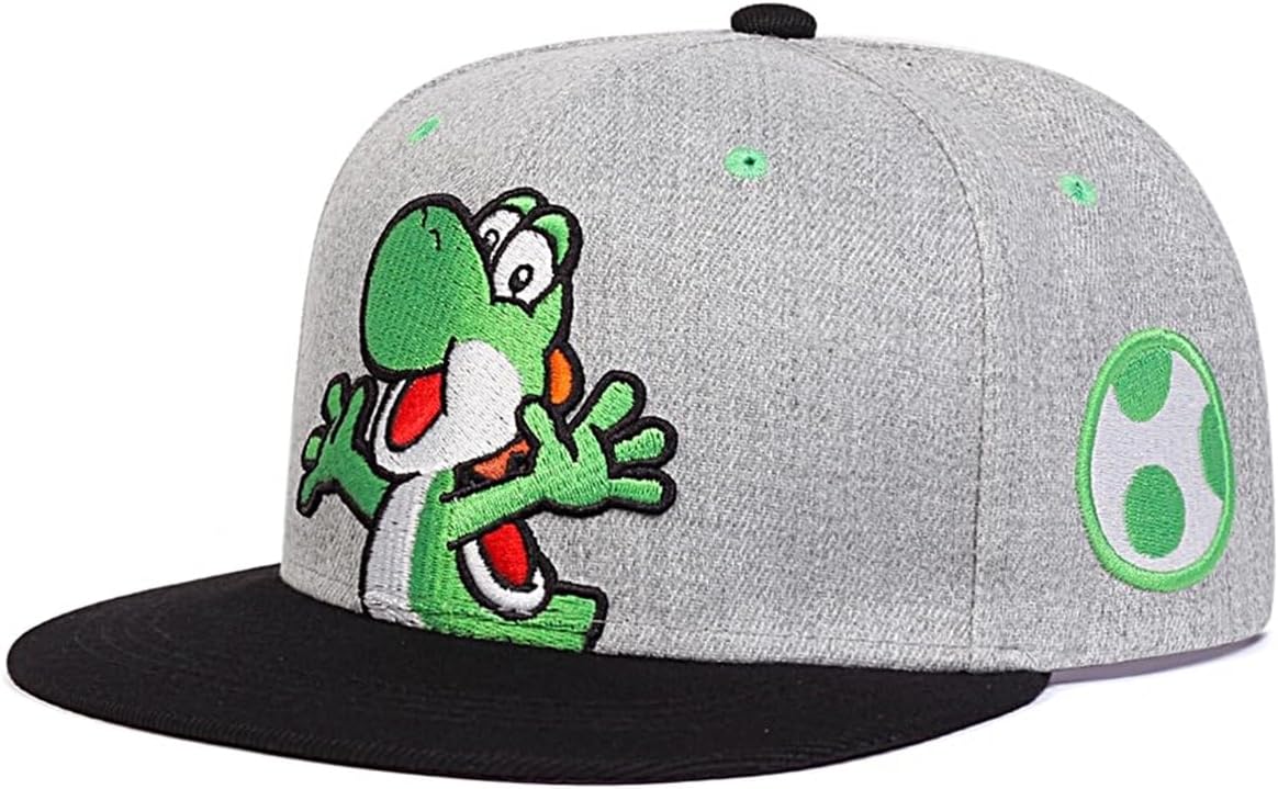 Yoshi Cartoon Dinosaur Baseball Adjustable Snapback Cap/Hat