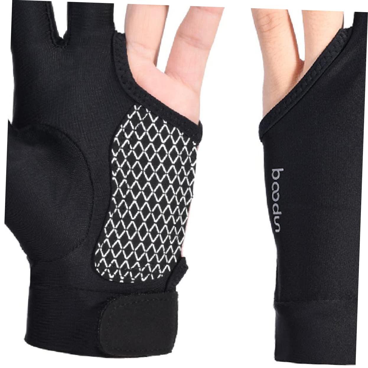 Yardwe Pcs Elastic Finger Billiards Glove Snooker Glove Moisture Wicking Anti-Slip Comfortable for Hand Size