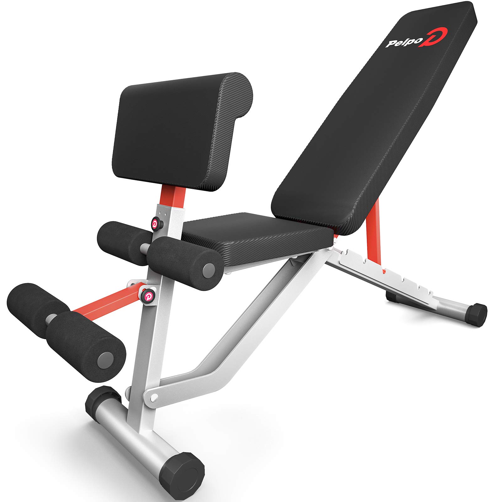Pelpo Adjustable Weight Bench, Folding Weight Lifting Bench, Workout Bench for Home, Incline/Decline Bench for Full Body Workout