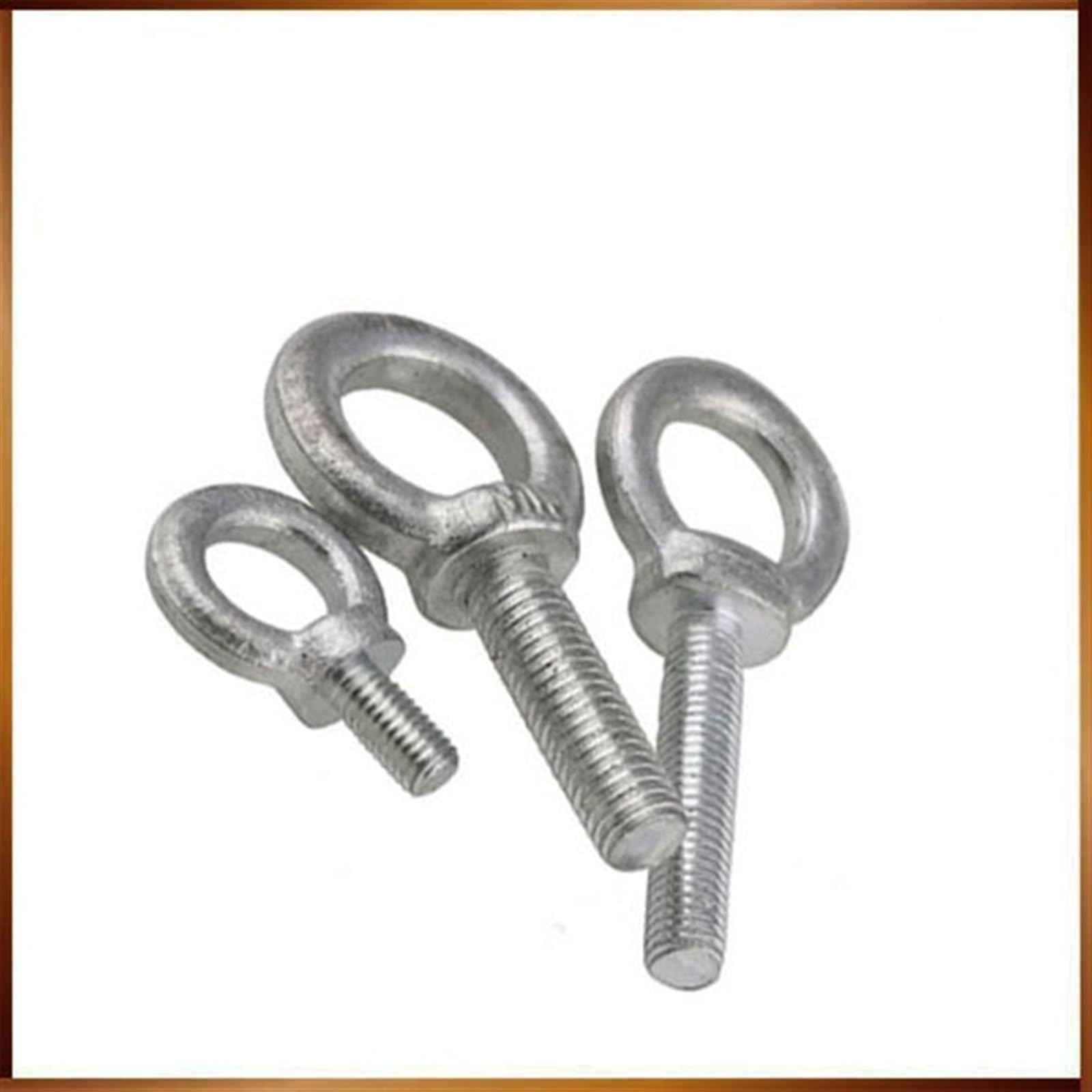 2 uds M10 * 20/25/30/40/50mm Perno Chapado en Zinc Blanco Perno de argolla de elevación Perno de Bloqueo de Barco articulado para Industrial, Residencial(50mm)