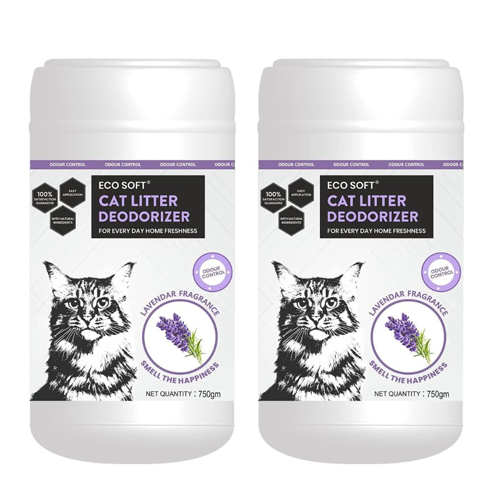 EcoSoft Cat Litter Deodoriser - Lavender 750 gm (Pack of 2), Controls Odour, Feels Fresh, 100% Effective |Pet Urine Smell remover | Odour control (B0D5V5ZZT5) Amazon Price History, Amazon Price Tracker