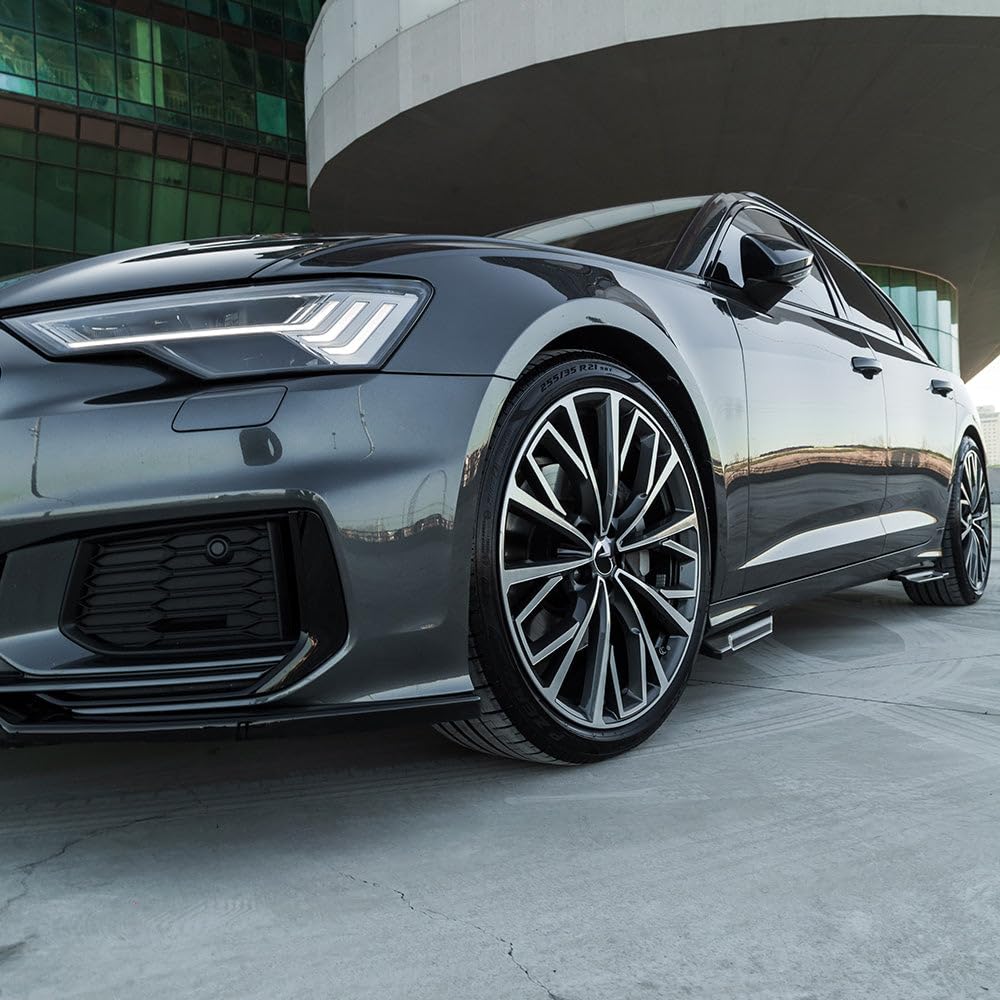Oneway Set Minigonne Laterali compatibili con Audi A6 S-Line/S C8 (Sedan/Avant) 2018- - Nero lucido