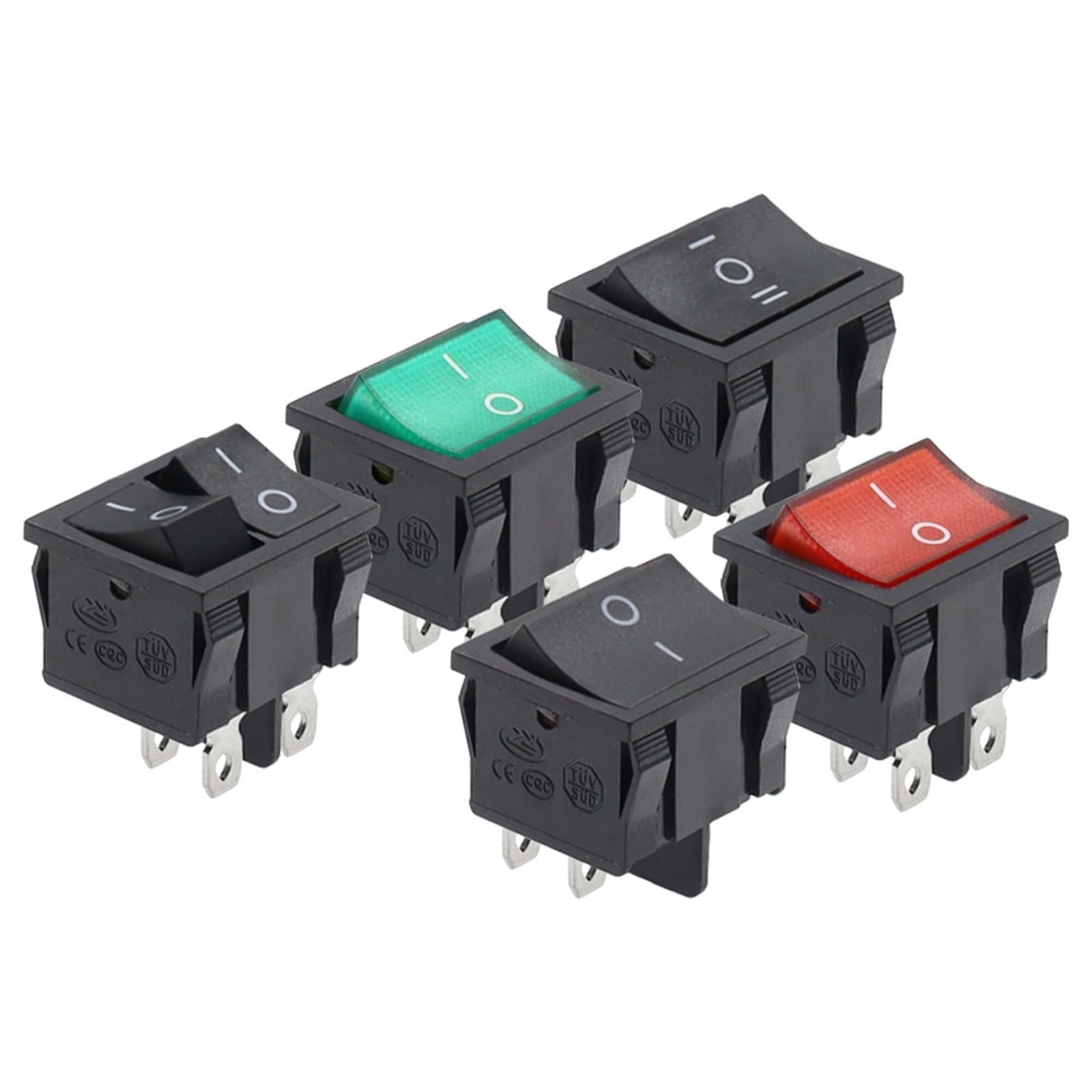 Interruptor basculante KCD5 21x24mm de 6 pines 3 posiciones para 250VAC 12A 8