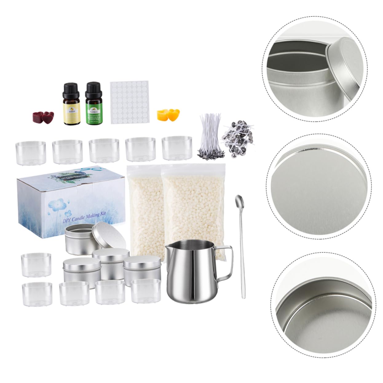 jojofuny Kit para Hacer Velas Aromáticas Diy, Juego 1, Manualidades