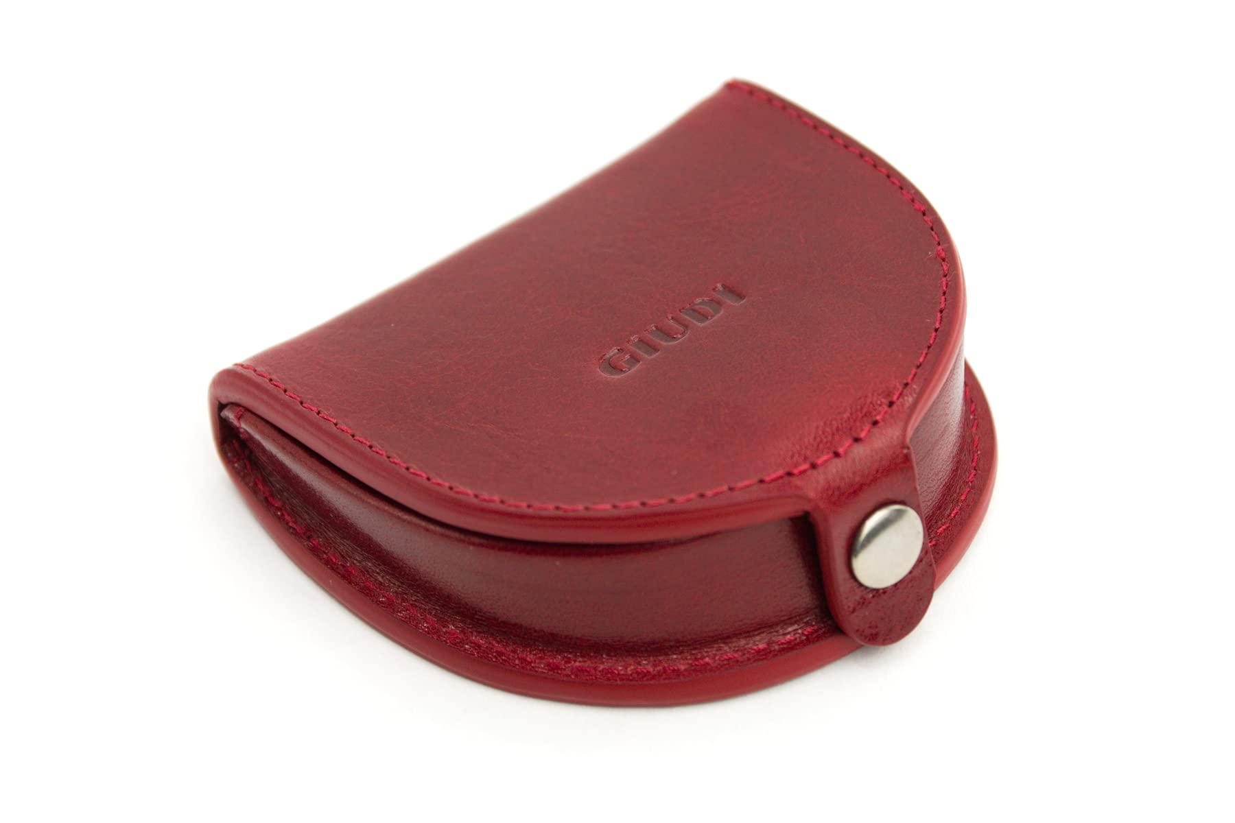 GIUDI ® Schüttelbörse Unisex Rindsleder Münzbörse (Rot)