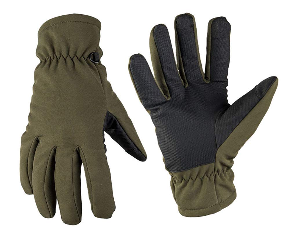 MIL-TEC Thinsulate Softshell Gloves, OD Green, Medium, 12521301-903