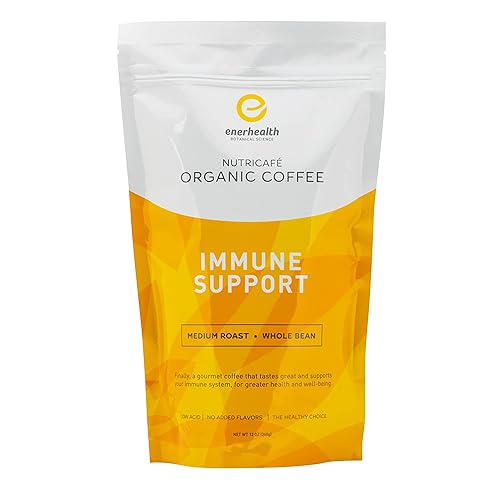 Enerhealth Botanicals NutriCafé - Apoyo inmunológico - Café de grano arábica entero de tostado medio, de comercio justo, bajo en ácido, infundido disponible en Yaxa Venezuela